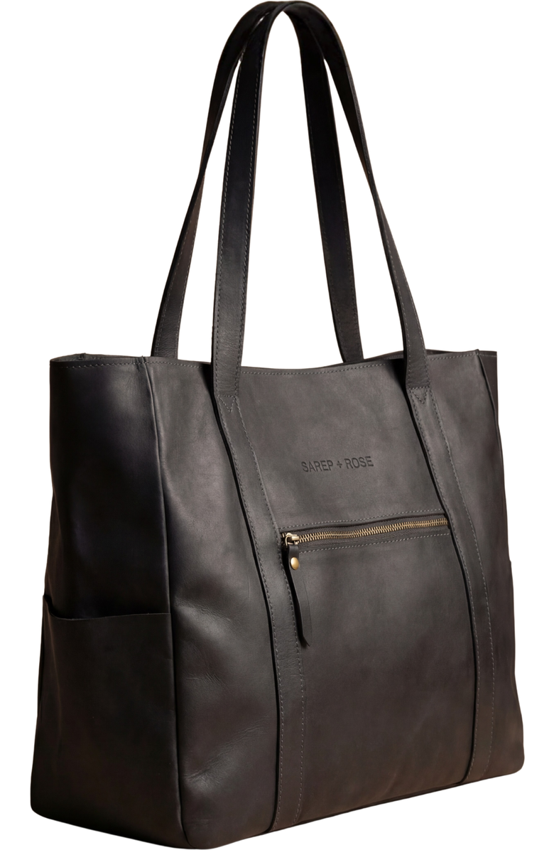 Sarep + Rose Cara Tote Bag, Alternate, color, Black Nubuck