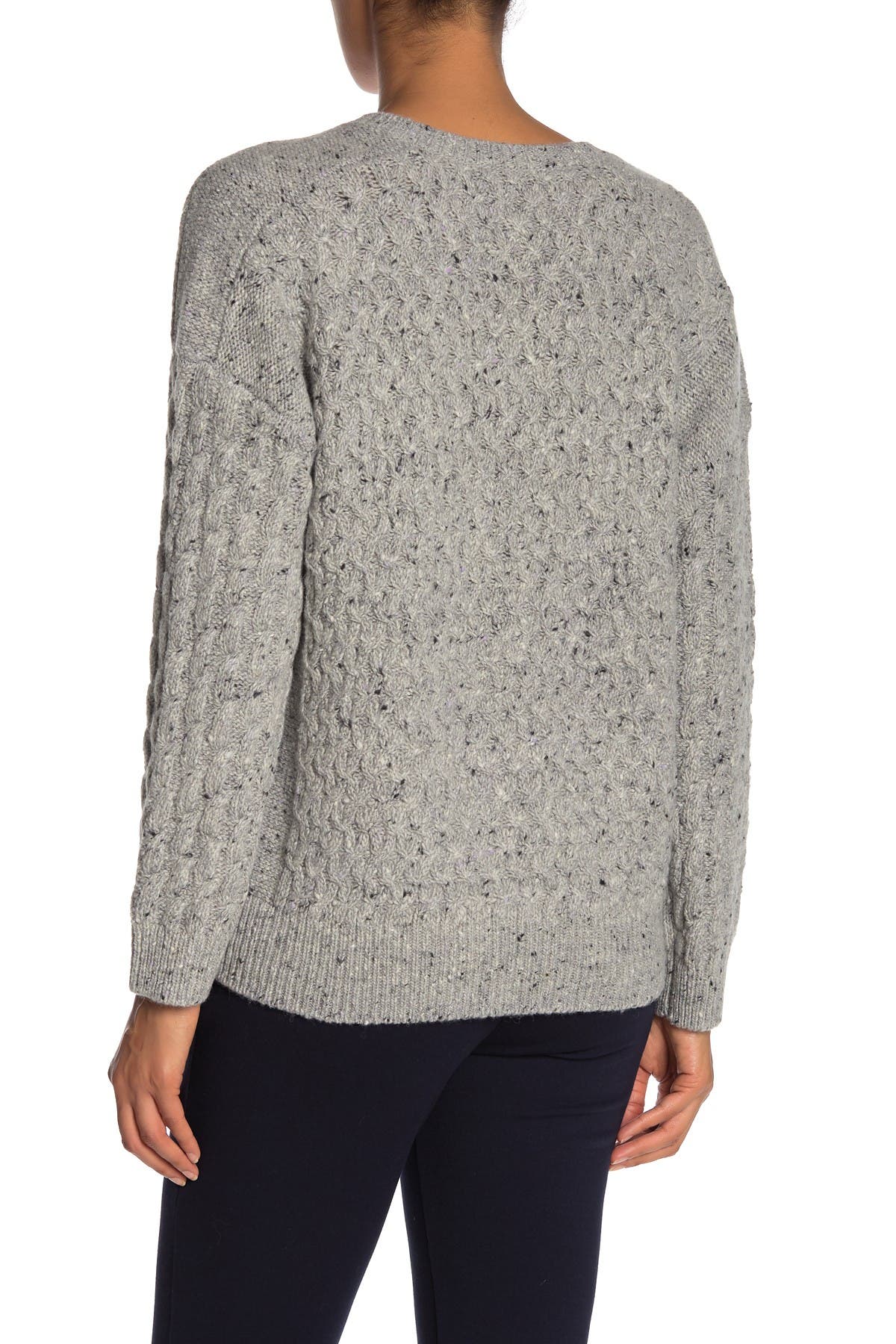 Vince V-Neck Cable Knit Wool Blend Sweater (Women) | Nordstromrack