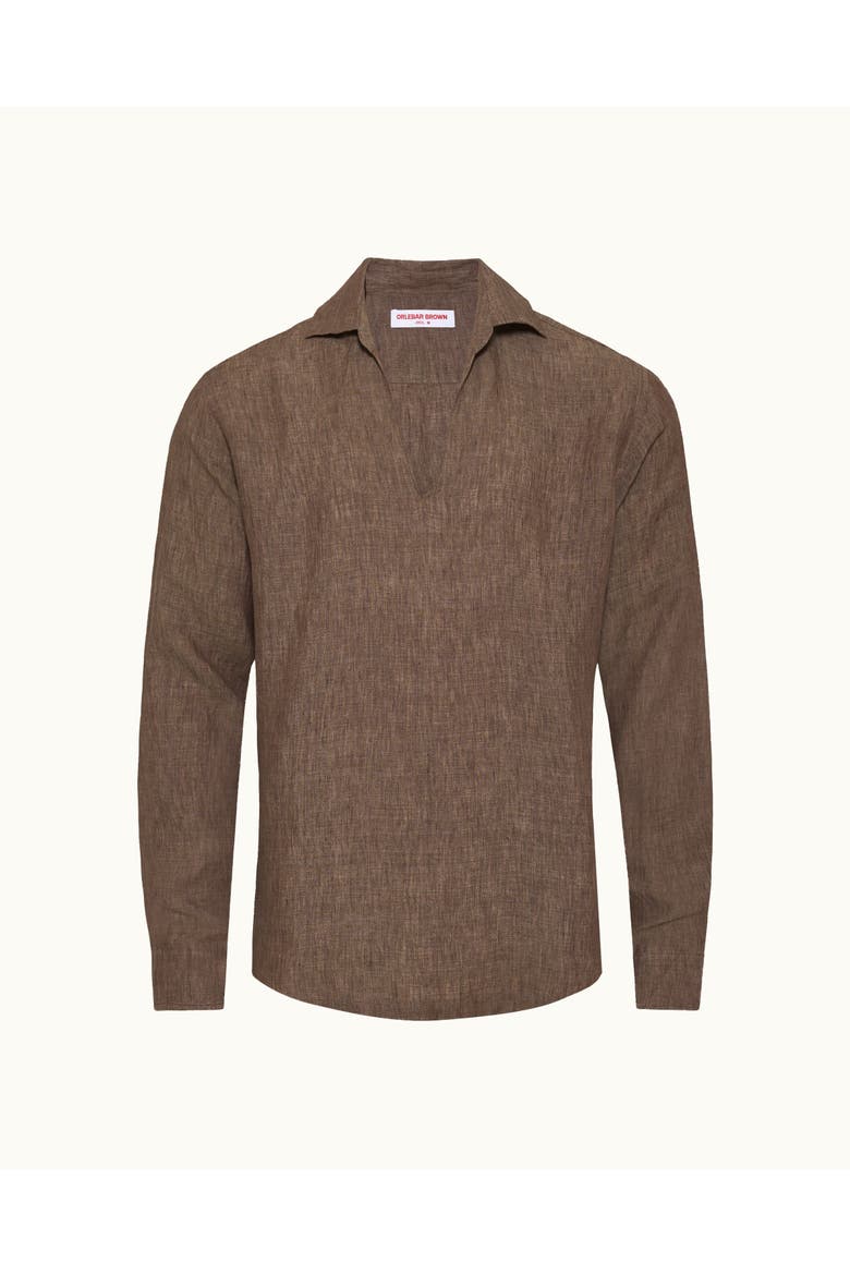 Raffertie Merino Relaxed Fit Shirt, Alternate, color, Espresso