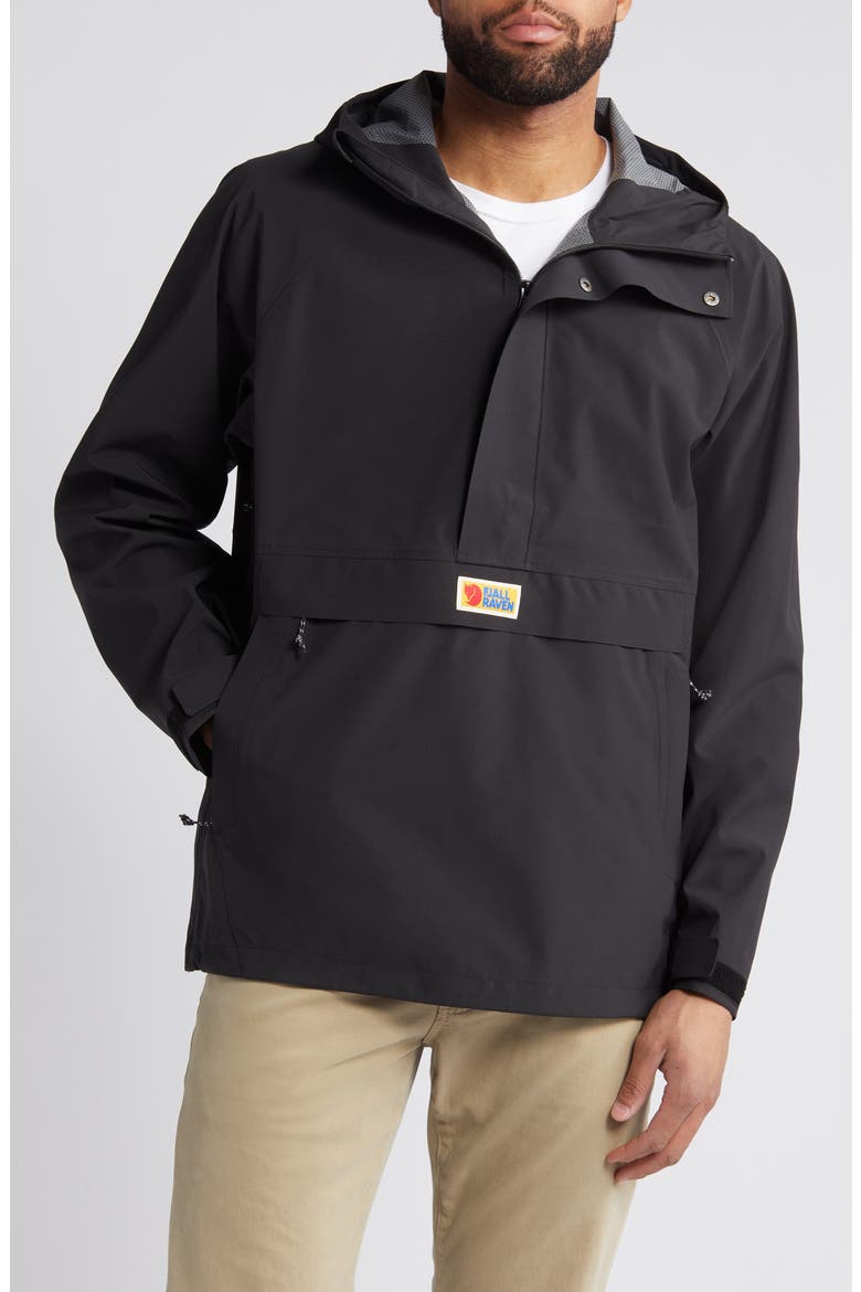 Vardag Water Repellent Anorak, Main, color, BLACK