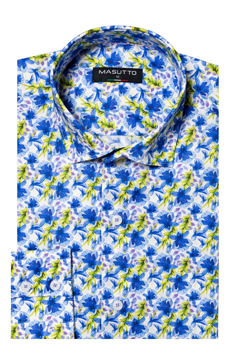 MASUTTO Yoma Print Button-Up Long Sleeve Shirt, Main, color, Multicolor