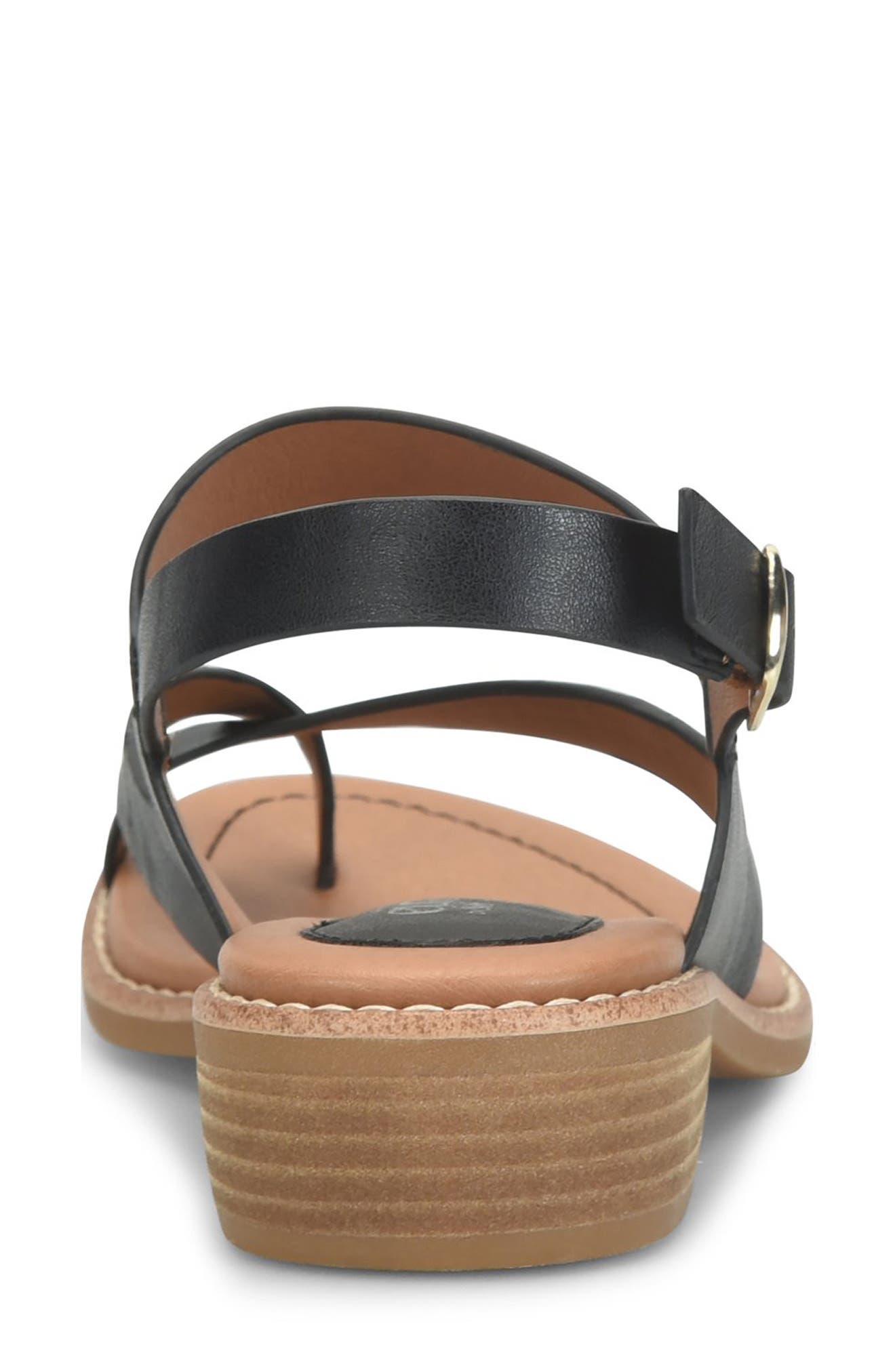 EUROSOFT Nessie Toe Loop Slingback Sandal, Alternate, color, Black