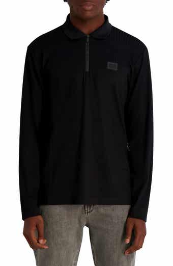 KARL LAGERFELD PARIS Quarter Zip Knit Polo
