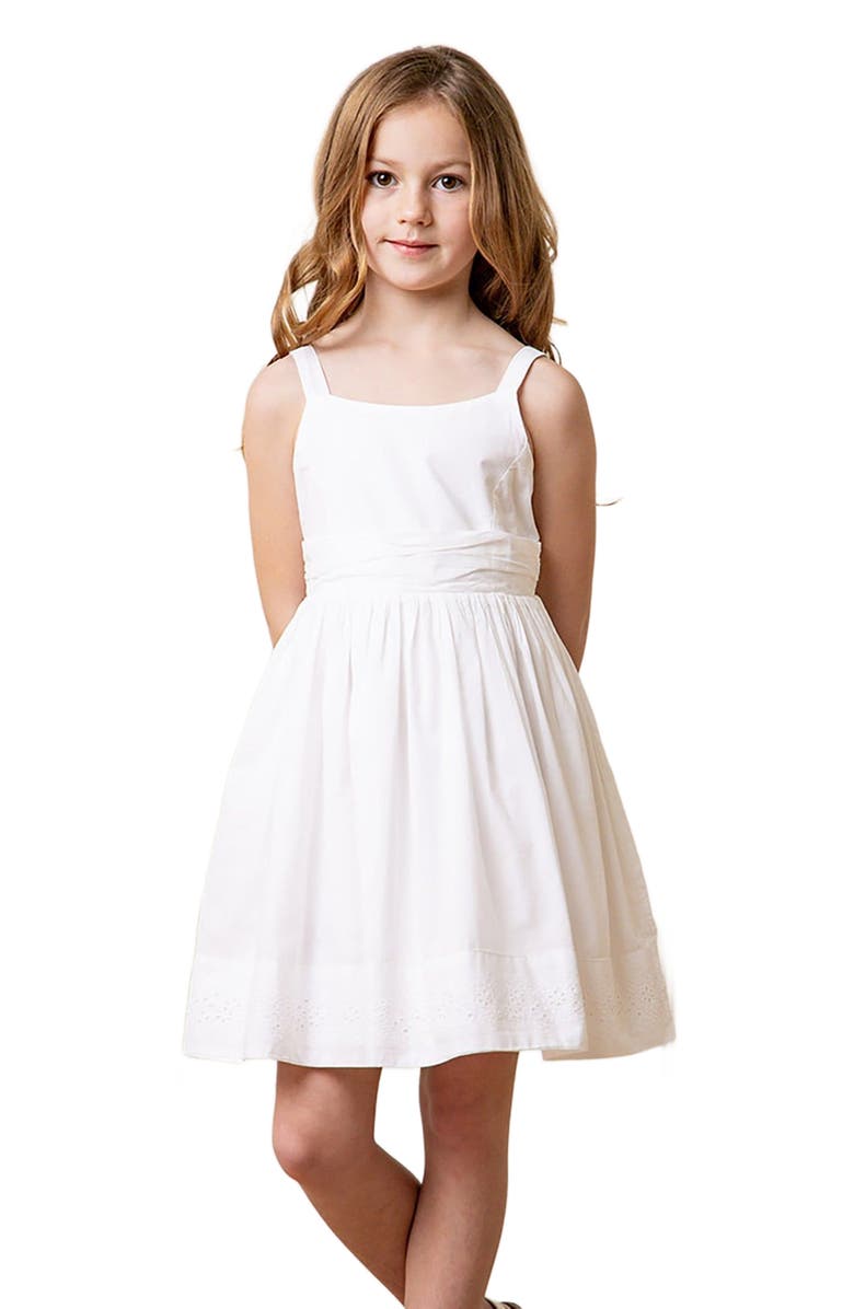 Hope & Henry Girls' Organic Embroidered Special Sundress, Toddler, Main, color, 