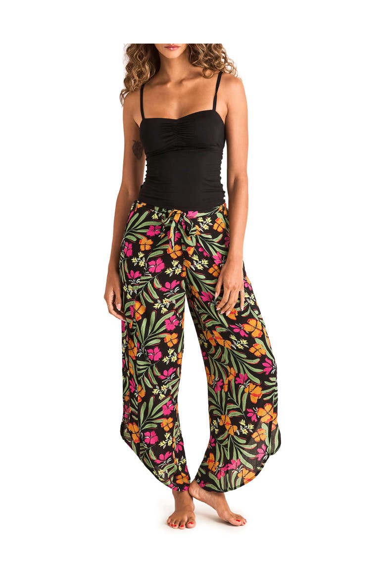 Patti Cami And Pants Set, Main, color, Tropical black