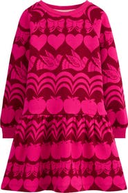Mini Boden Kids' Mod Print Long Sleeve Sweatshirt Dress