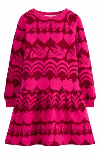 Mini Boden Kids' Mod Print Long Sleeve Sweatshirt Dress