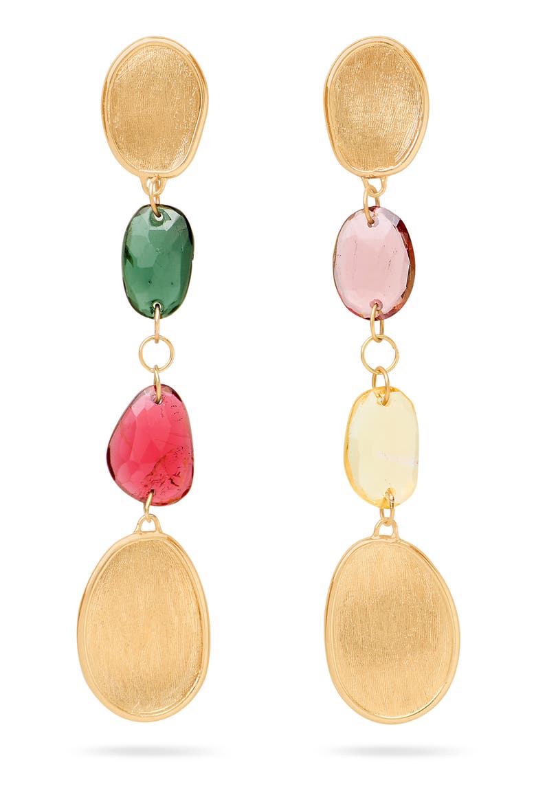 Lunaria Color Drop Earrings, Main, color, GOLD