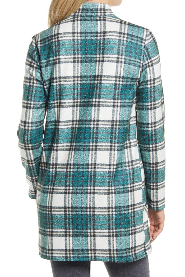 Katrine Buffalo Plaid Brushed Jacket, Alternate, color, SEA MOSS CHECKS