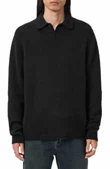 AllSaints Patern Long Sleeve Polo