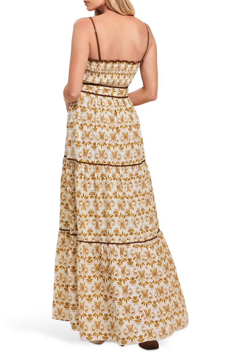 Belted Cotton Midi Dress, Alternate, color, CAMEL