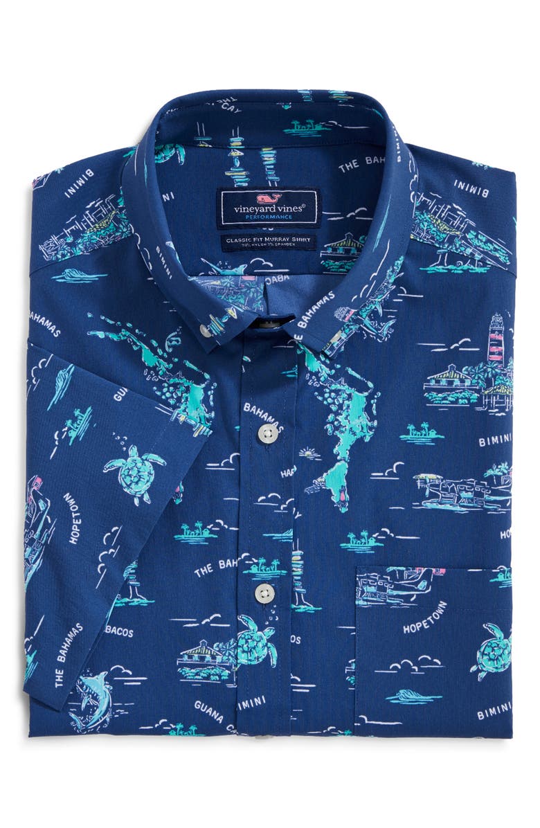 vineyard vines Classic Hope Short Sleeve Button-Down Shirt, Alternate, color, 