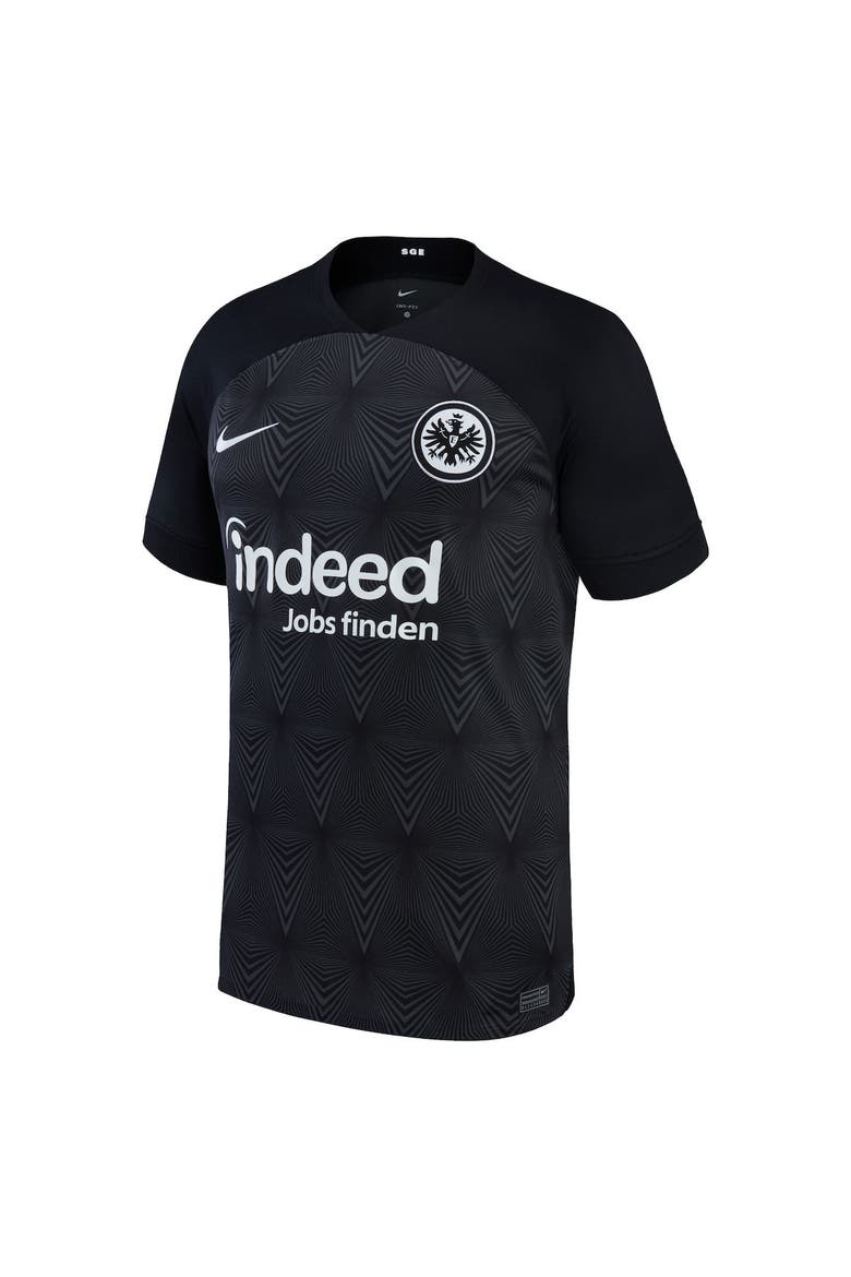 Men's Nike Black Eintracht Frankfurt 2022/23 Away Replica Blank Jersey, Alternate, color, Black