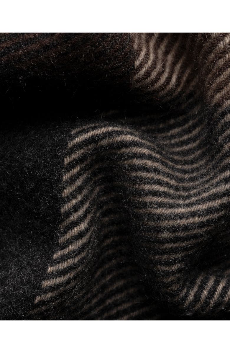 Eton Colorblock Cashmere Fringe Scarf, Alternate, color, Medium Brown