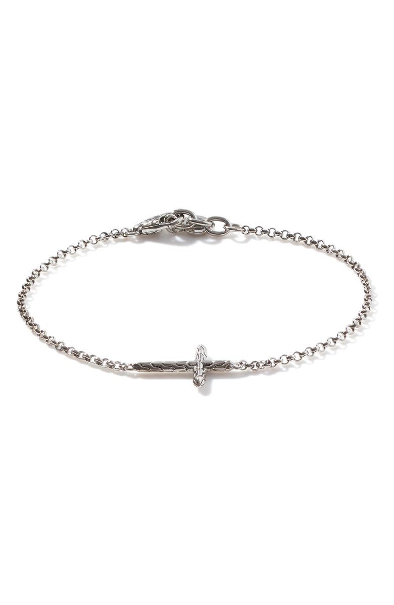 John Hardy Cross Bracelet, Sterling Silver, Main, color, Silver