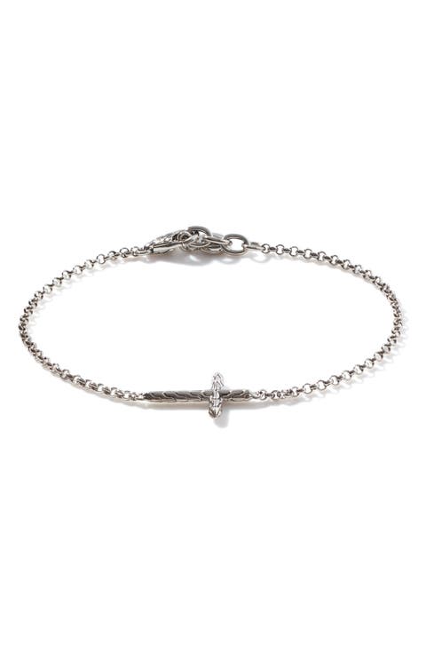 Cross Bracelet, Sterling Silver