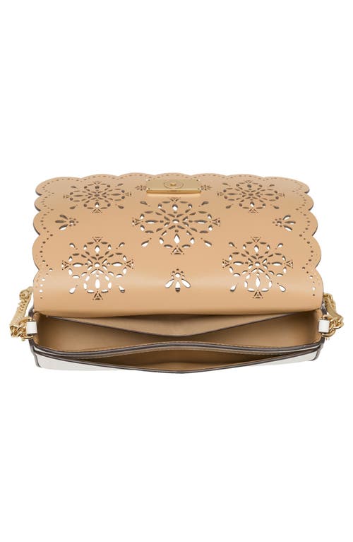 Kate Spade New York Serena Spade Floral Perforated Leather Crossbody Bag