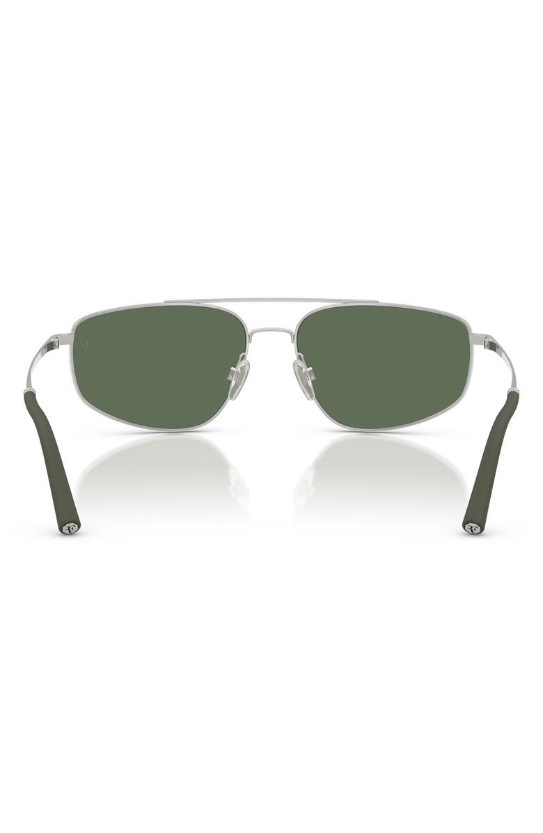 Oliver Peoples 59mm Polarized Pilot Sunglasses, Alternate, color, Silver / G-15 Polar