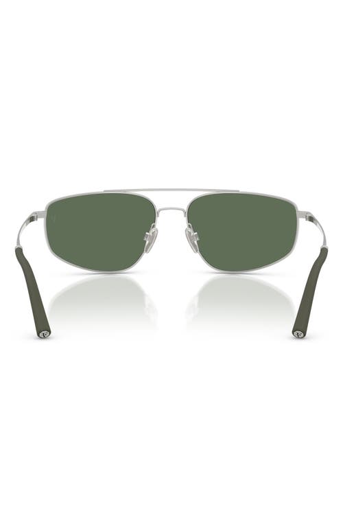 Oliver Peoples 59mm Polarized Pilot Sunglasses In Metallic