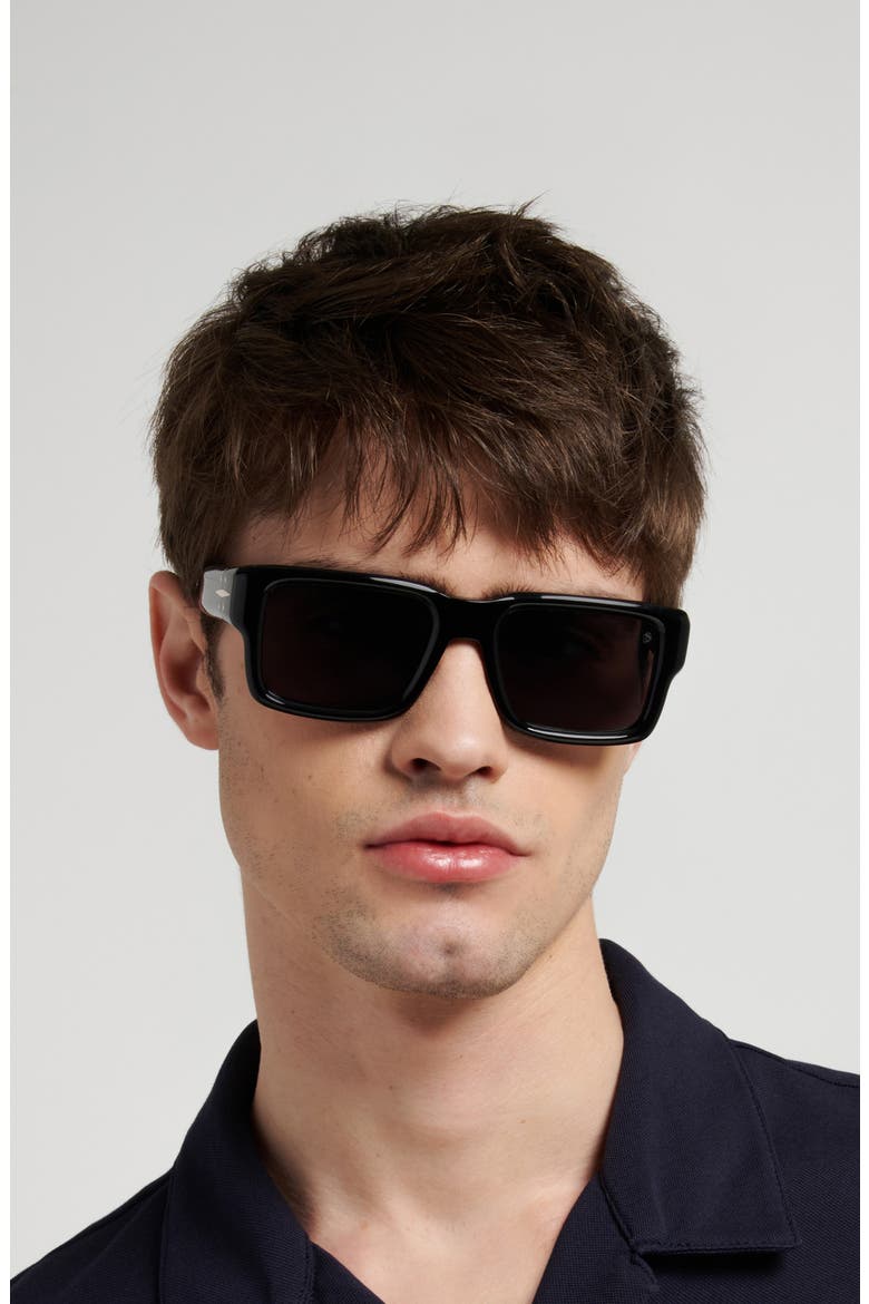 53mm Rectangular Sunglasses, Alternate, color, BLACK/ GREY