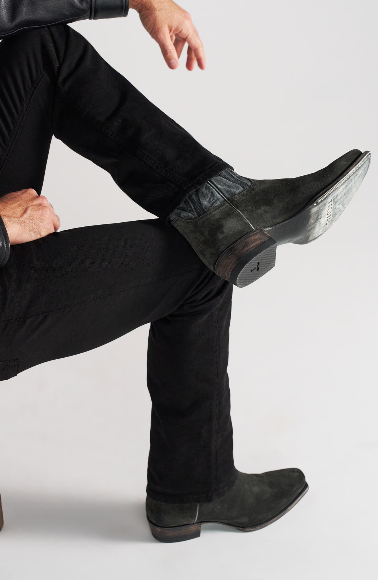 The Warren Leather Western Boot, Alternate, color, GUNSMOKE