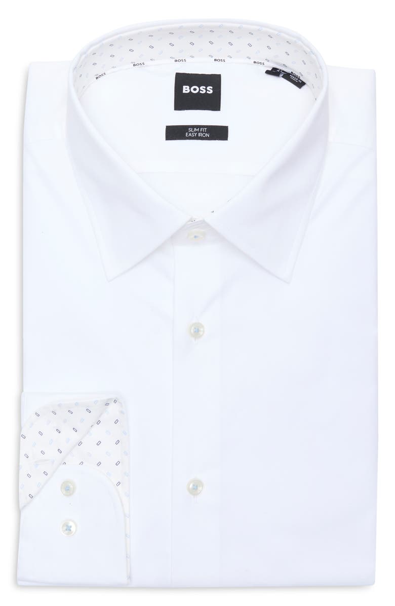 BOSS Hank Kent Slim Fit Easy Iron Dress Shirt, Main, color,