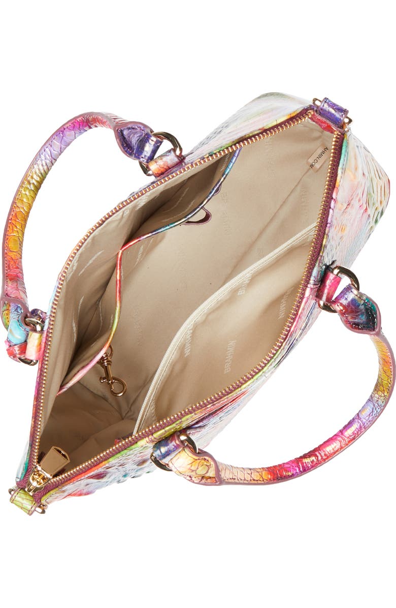 Brahmin Duxbury Croc Embossed Leather Satchel, Alternate, color,