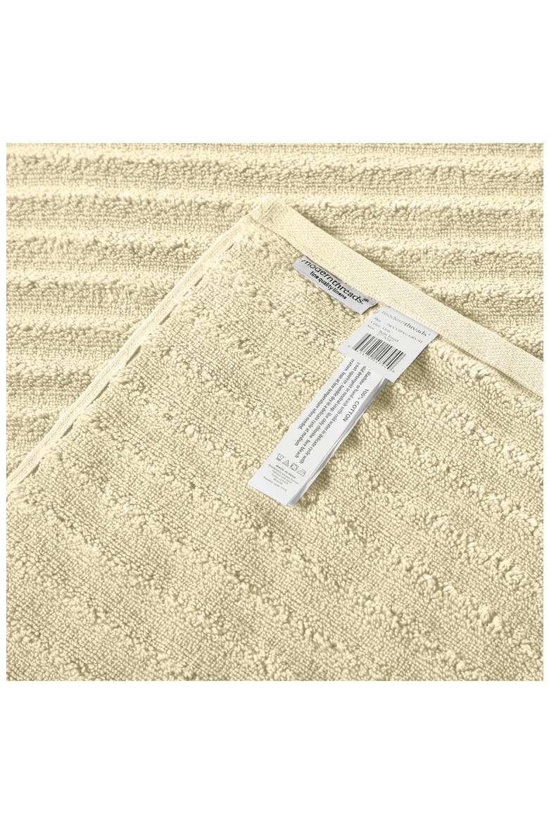 Luxury Spa Collection Wavy Quick Dry 6-Piece Towel Set - Ivory, Alternate, color, ivory
