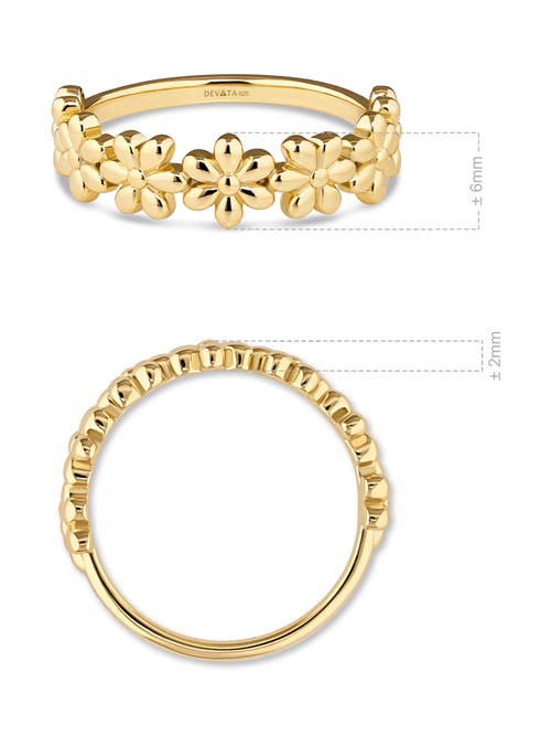 Devata Daisy Flower Ring In Gold