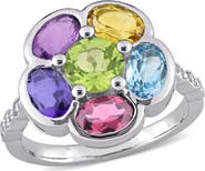 Julianna B. Multi-Gem & Diamond Floral Ring