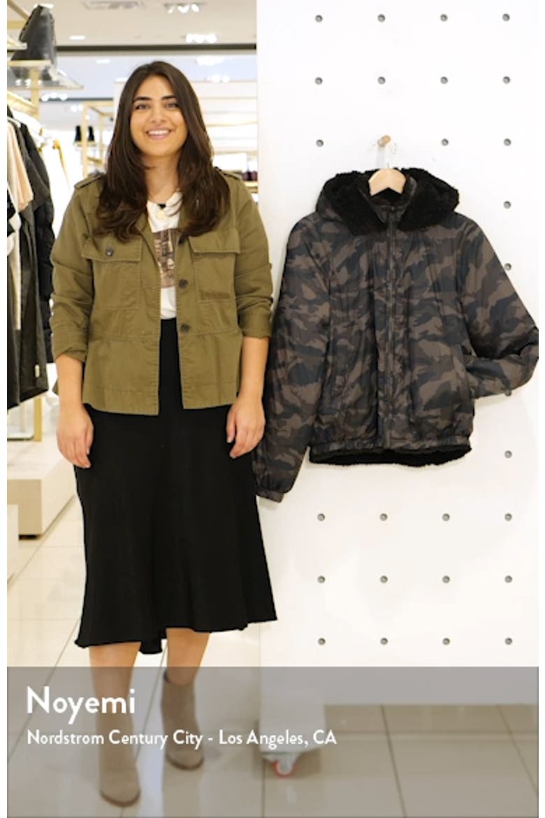 Reversible Faux Shearling Puffer Jacket video