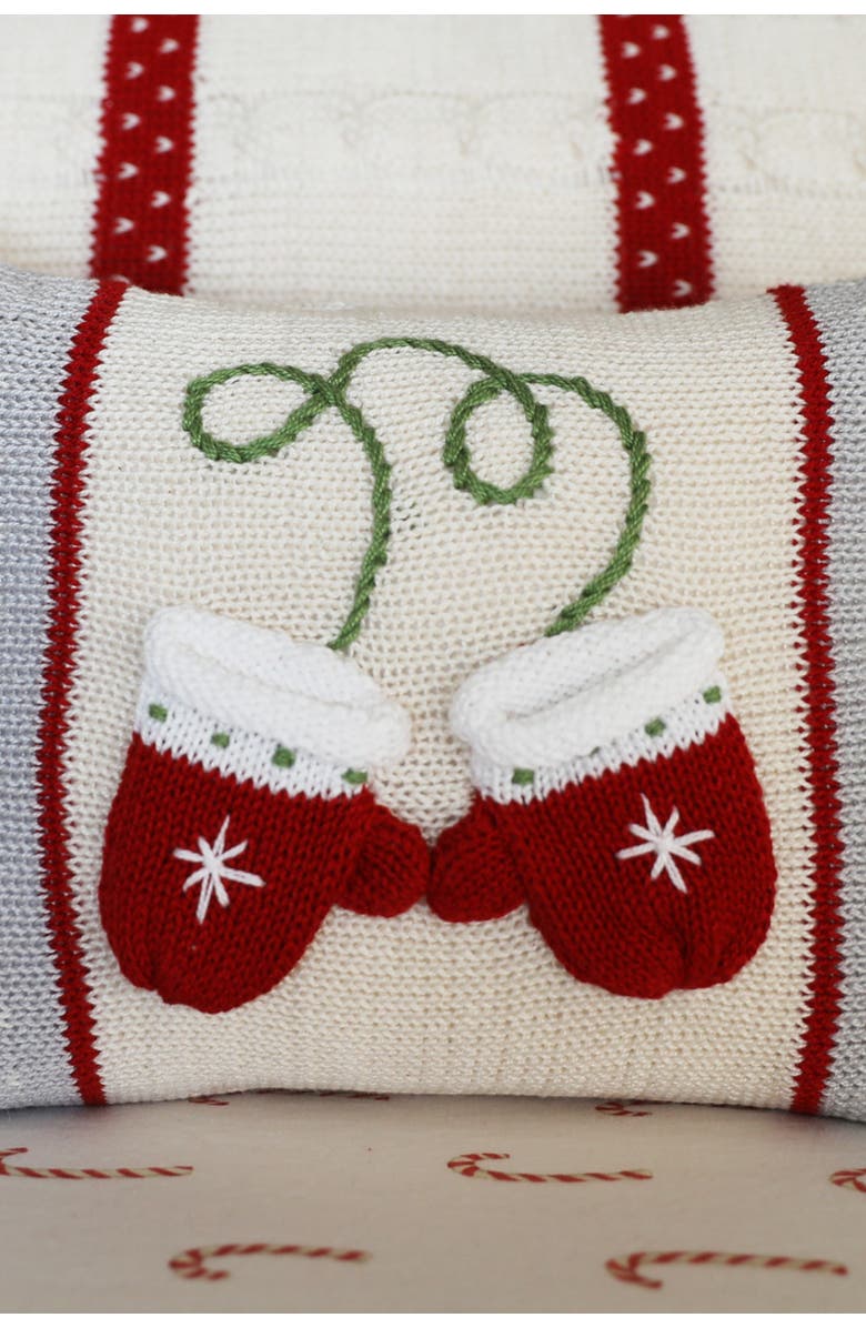 Melange Collection Mitten Mini Pillow, Alternate, color, Ivory