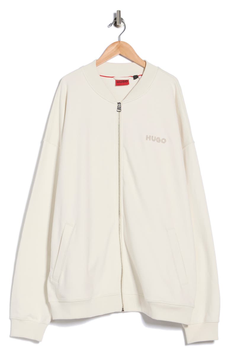 HUGO Drochomber Bomber Jacket, Main, color, Whisper White
