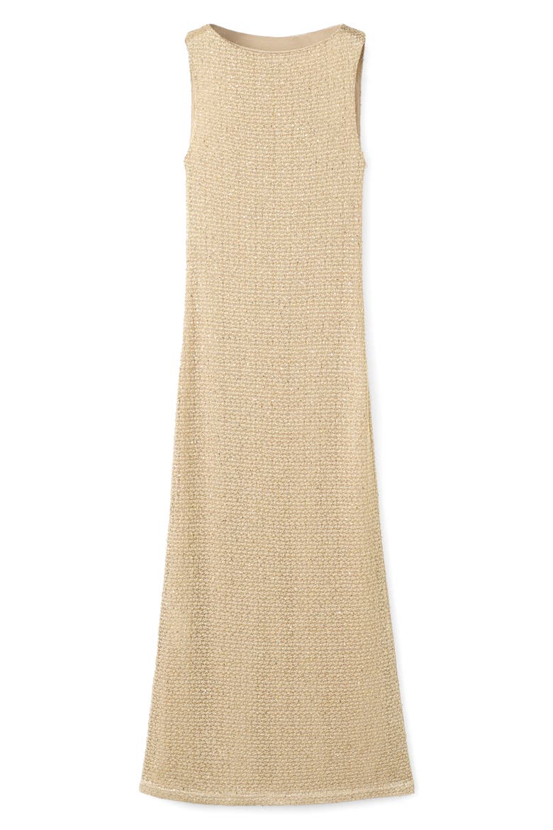 Sequin Knit Dress, Main, color, GOLD