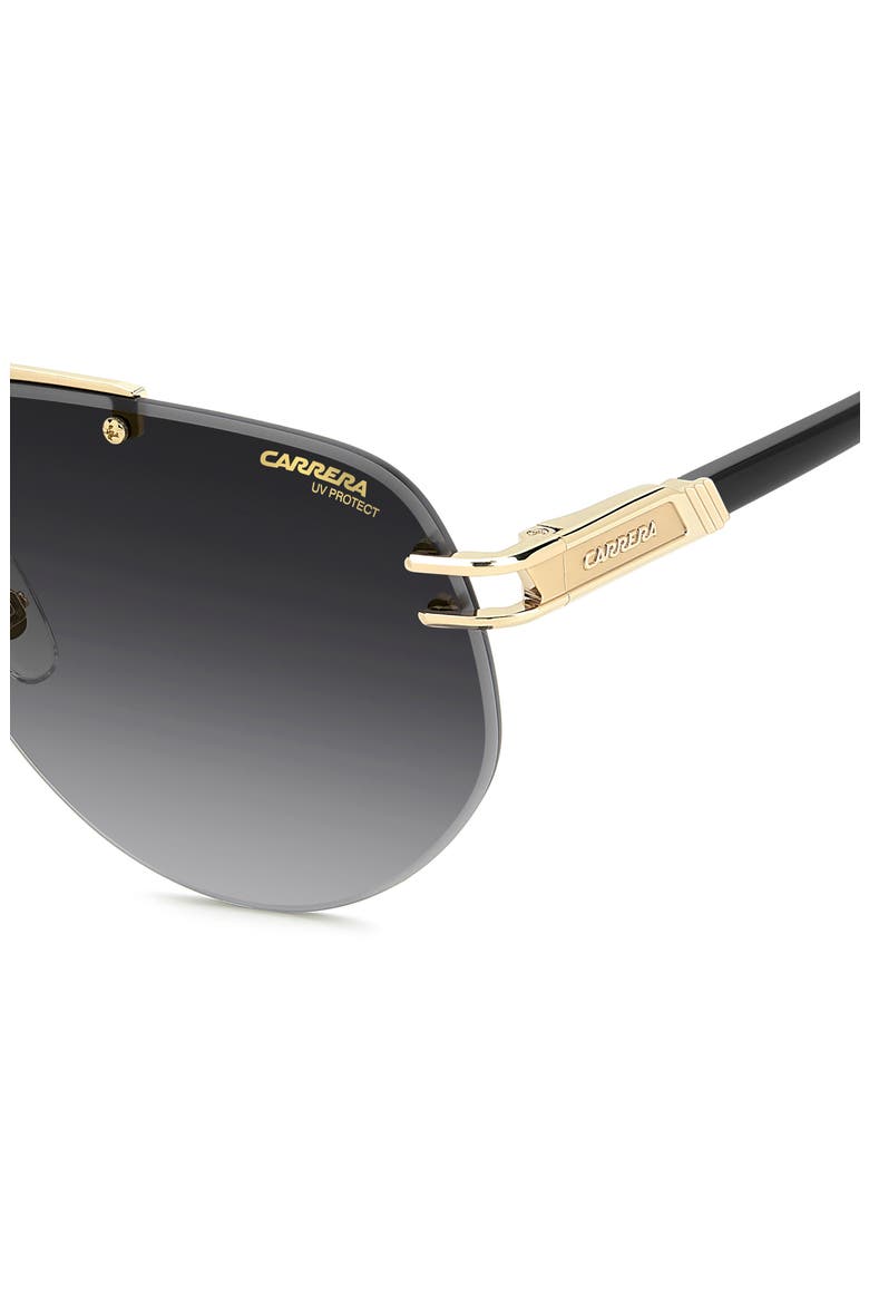 63mm Gradient Oversize Rectangular Sunglasses, Alternate, color, GOLD BLACK/ DARK GREY SF