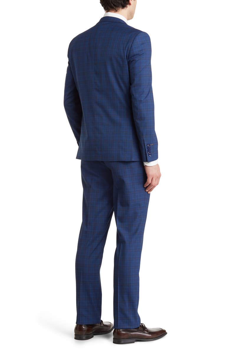 SOUL OF LONDON Navy Check Suit, Alternate, color, Navy