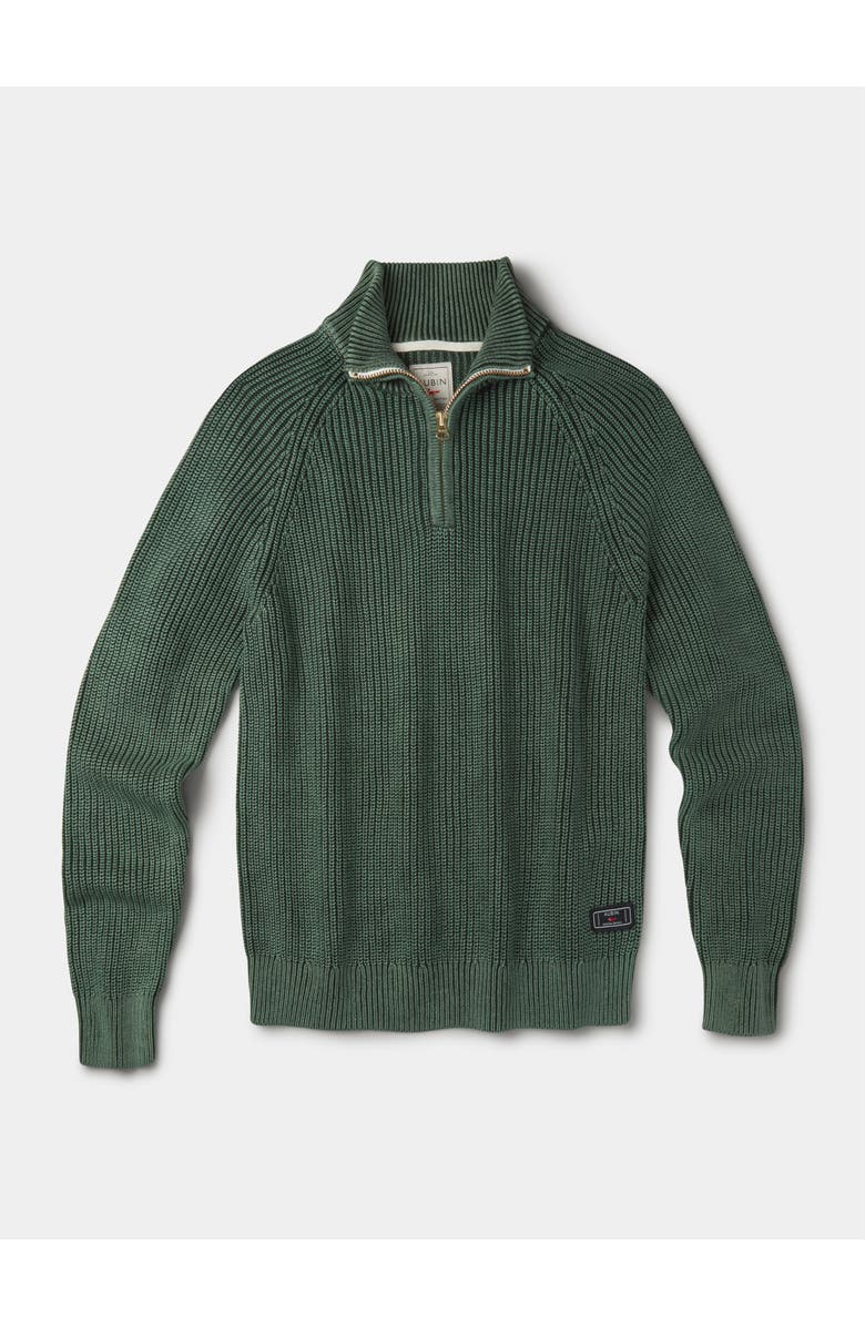 Aubin Martin Zip Neck Long Sleeve Jumper, Alternate, color, Khaki