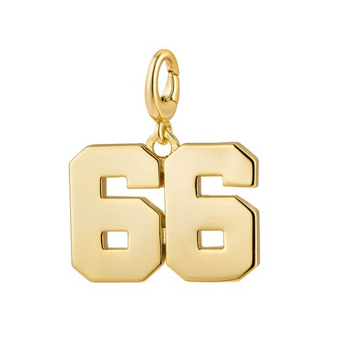 Drip Digits Number Pendant Charm