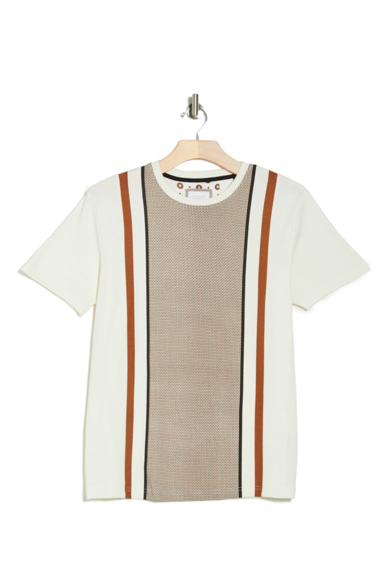 Stripe & Colorblock T-Shirt, Alternate, color, CREAM