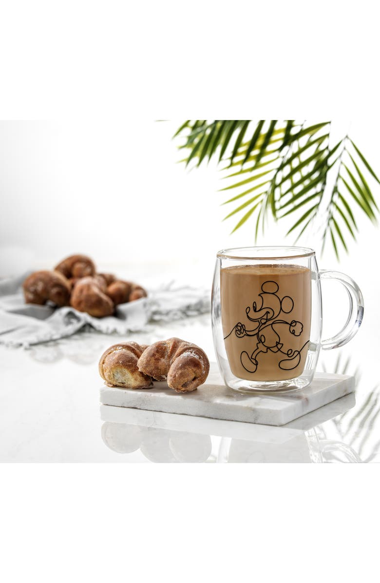 JoyJolt Disney Mickey Pluto Aroma Glasses - Set of 2, Alternate, color, Clear