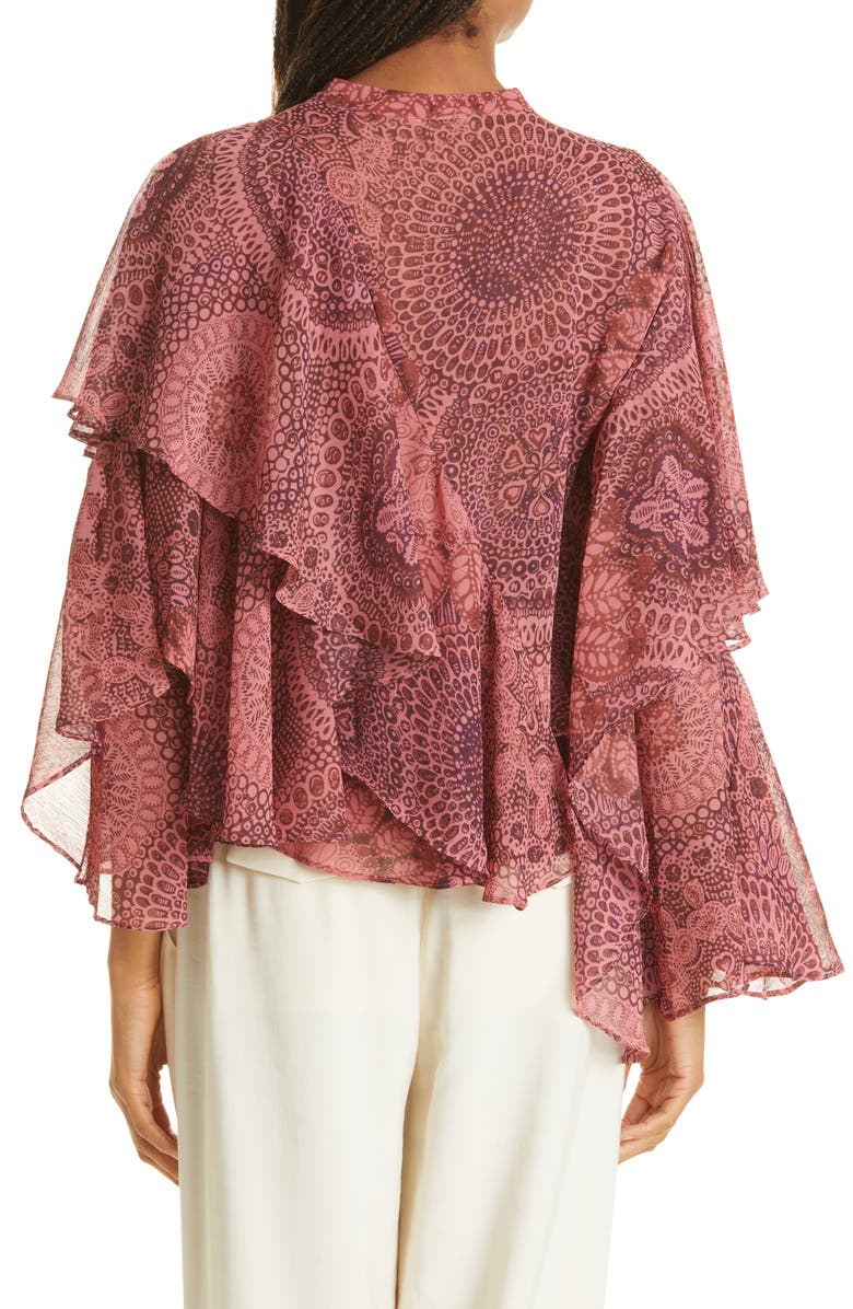 Ted Baker London Isuana Print Layered Blouse, Alternate, color, 