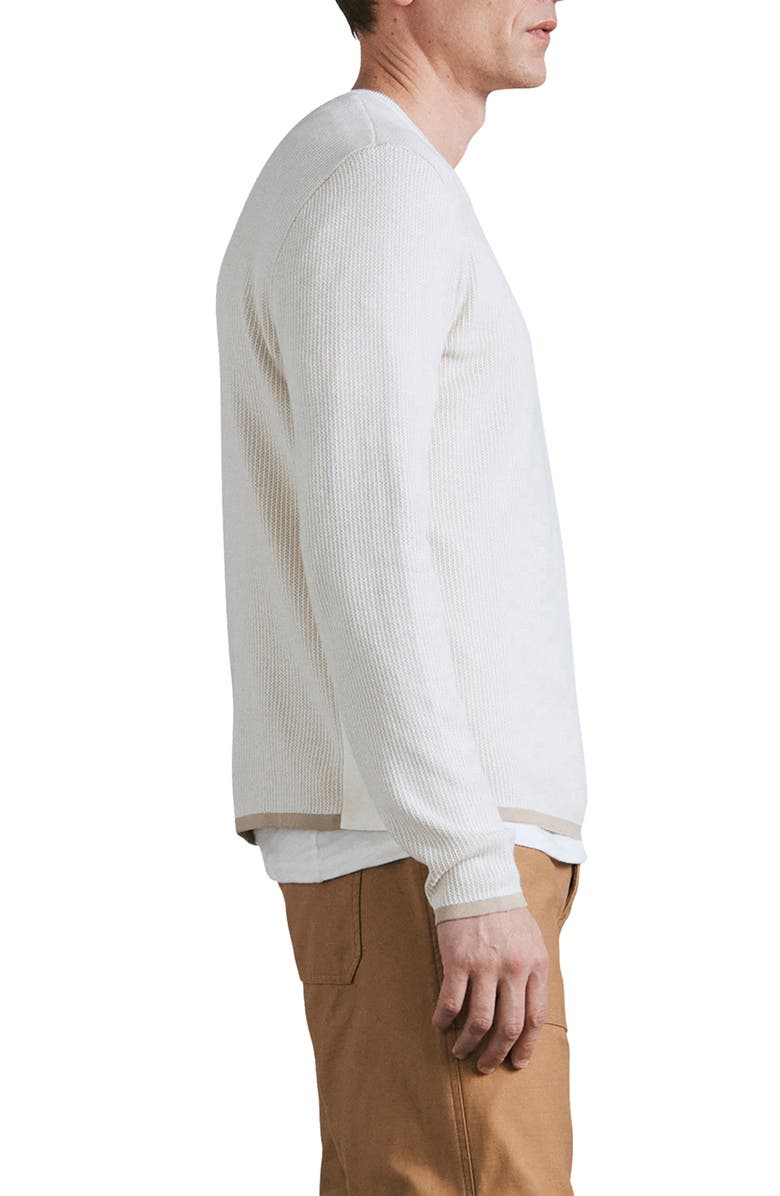 rag & bone Harvey Crewneck Cotton Blend Sweater, Alternate, color, Ivory