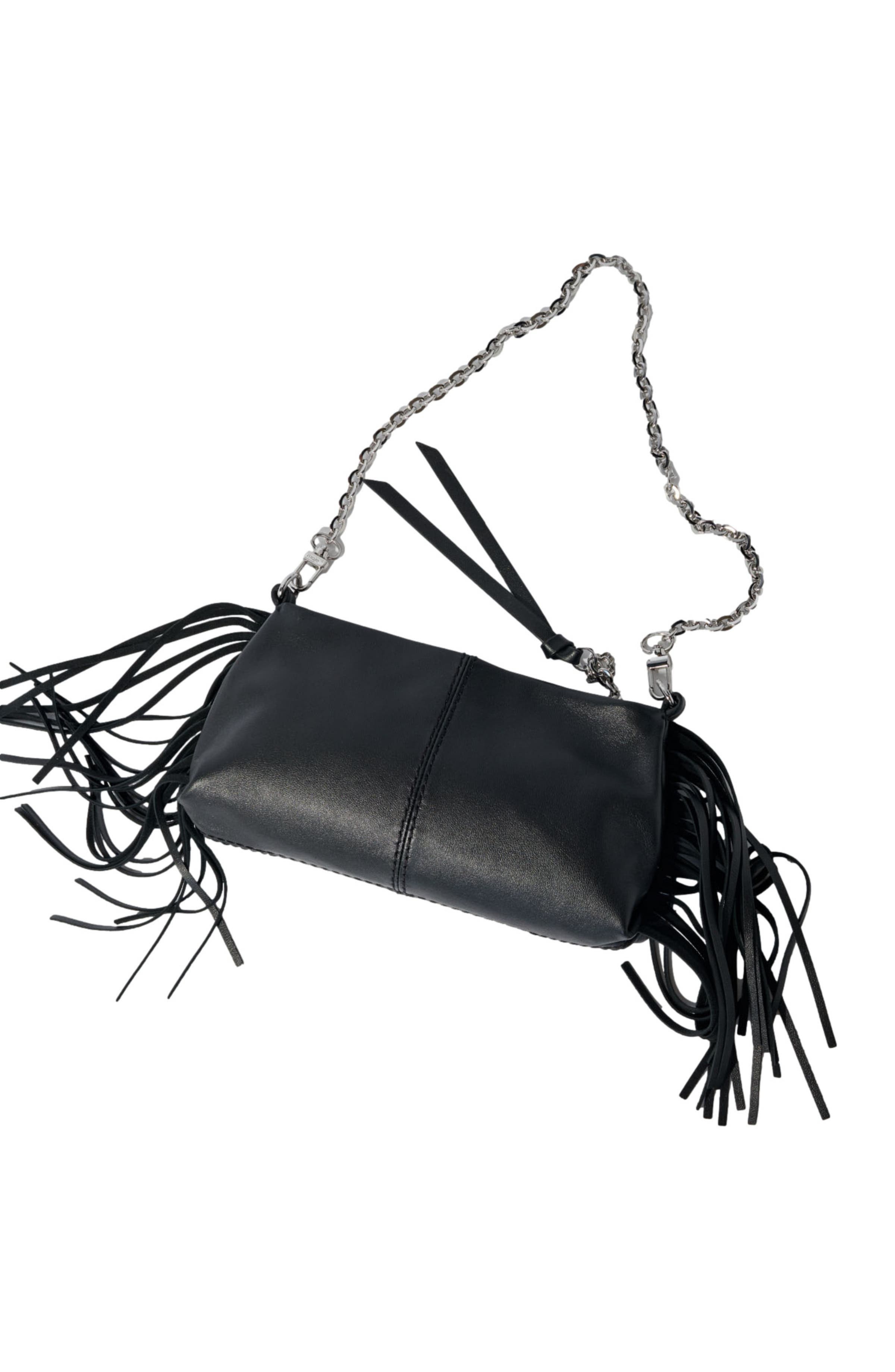 maje Miss M plain leather clutch bag, Alternate, color, 