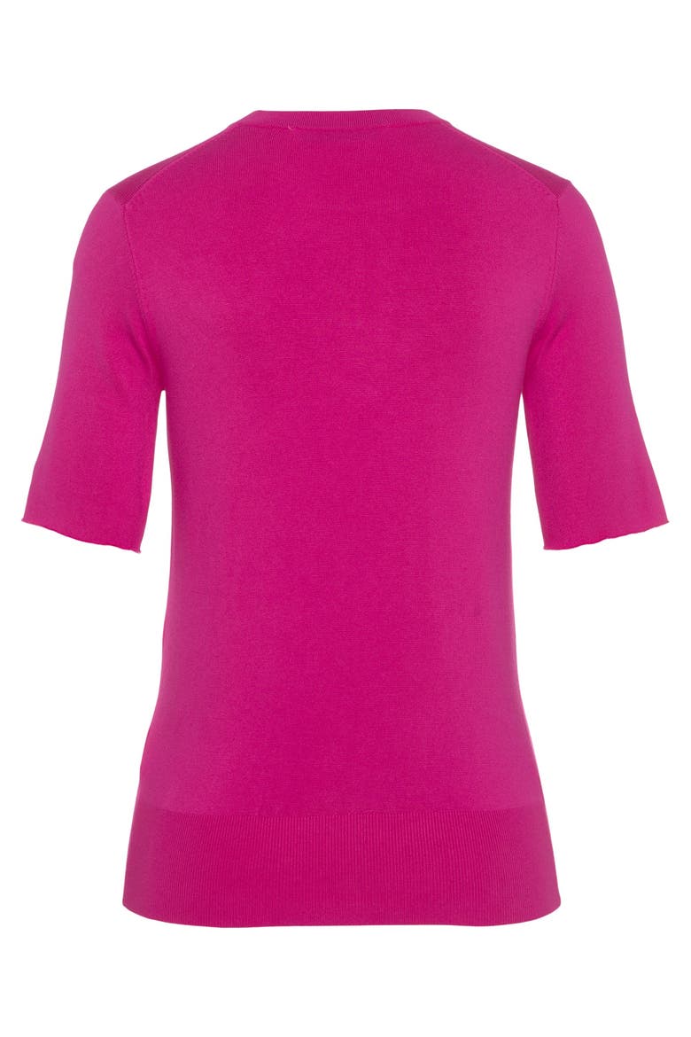 Short Sleeve Sweater, Alternate, color, Fuchsia