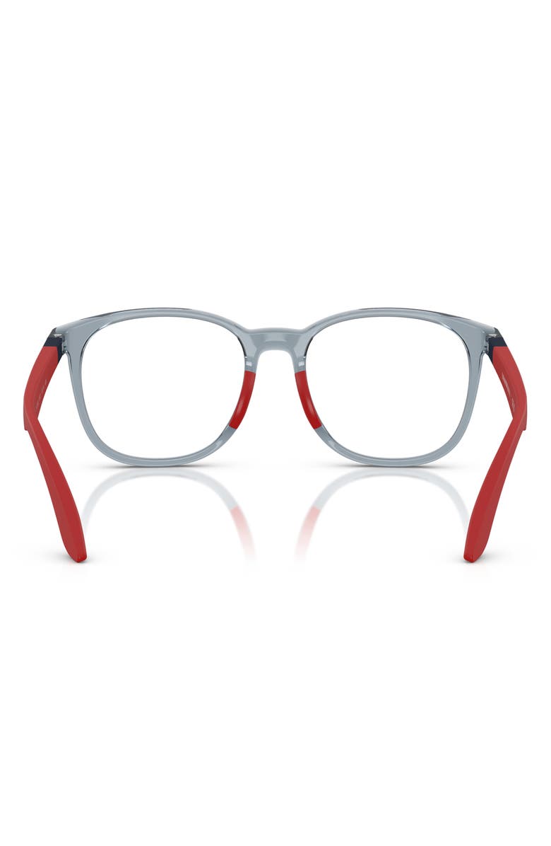 Emporio Armani 47mm Phantos Optical Glasses, Alternate, color, Shiny Blue / Demo Lens