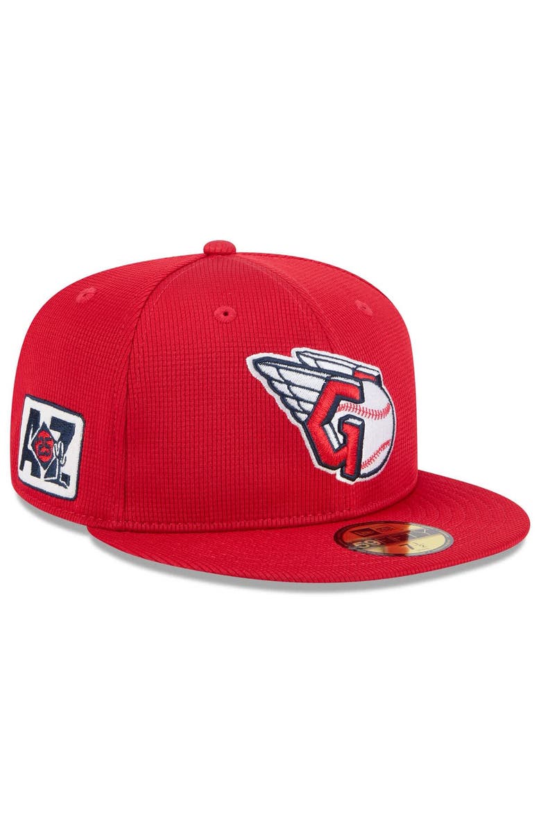 New Era Men's New Era  Red Cleveland Guardians 2025 Spring Training 59FIFTY Fitted Hat, Main, color, 