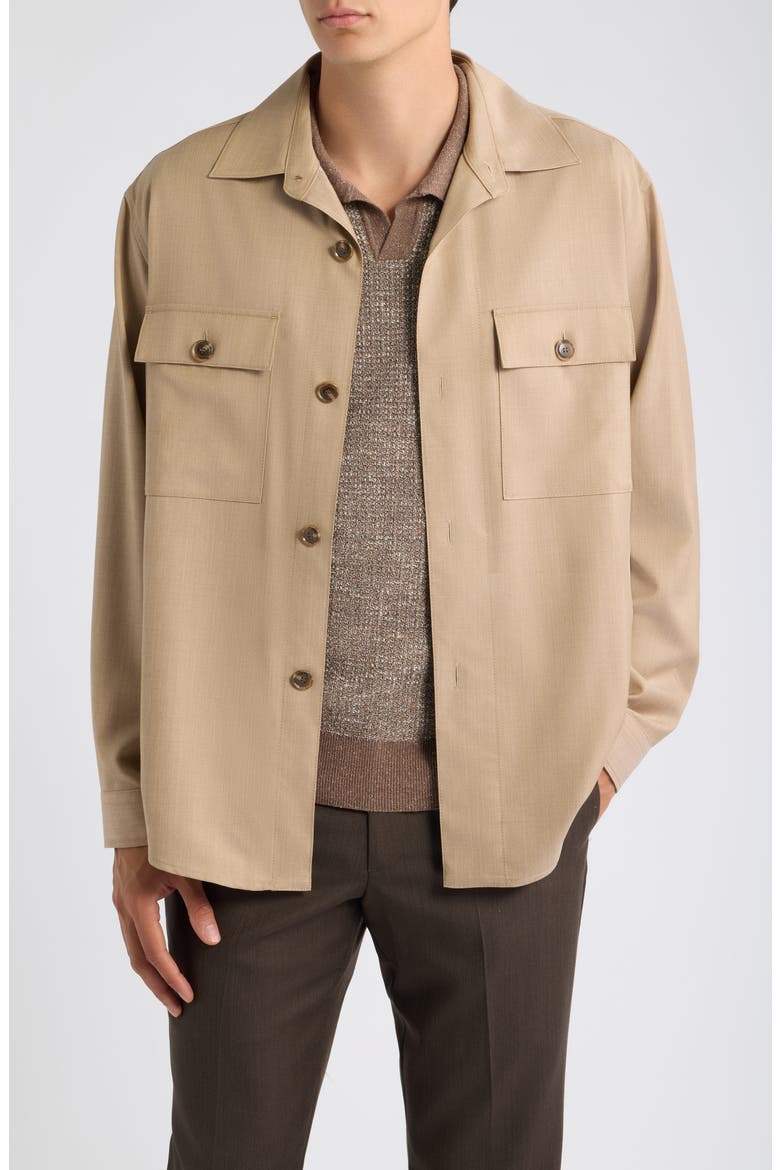 Carper Shirt Jacket, Main, color, MEDIUM BEIGE