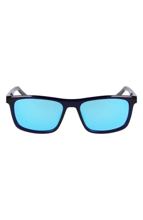 Nike Embar 56mm Polarized Square Sunglasses In Blue