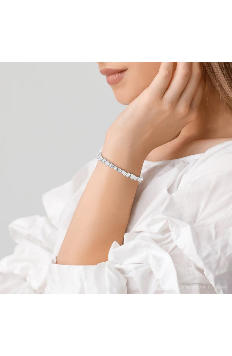 Bliss Diamond F/VS 15Ct Mixed Fancy Cut Diamond Tennis Bracelet 14k Gold Lab Grown 7", Alternate, color, 