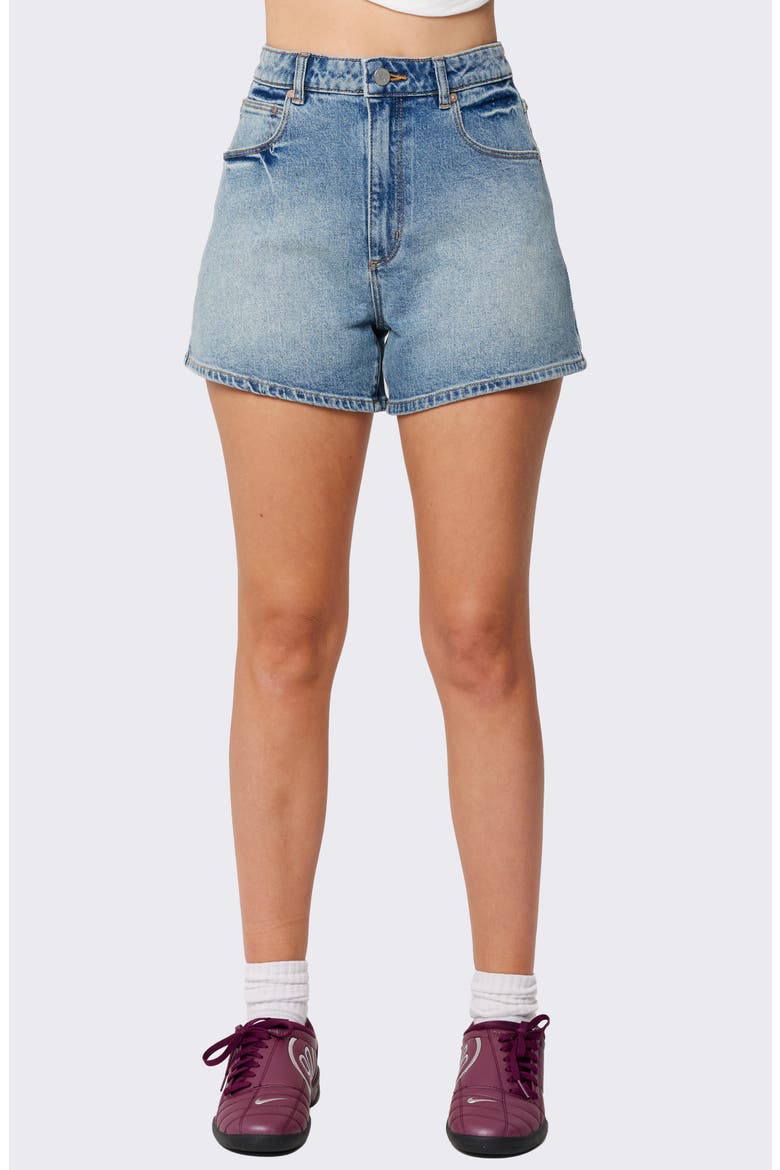 Venice High Waist Cutoff Denim Shorts, Main, color, SELENA